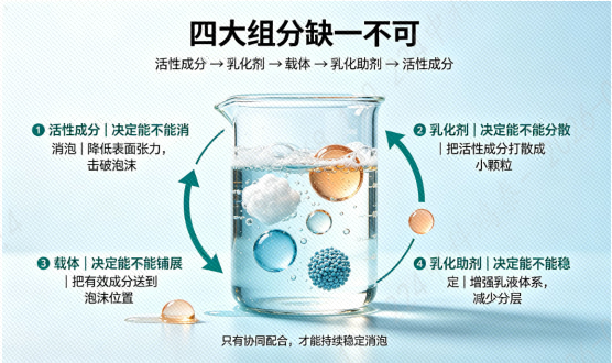 消泡劑四大組分缺一不可
