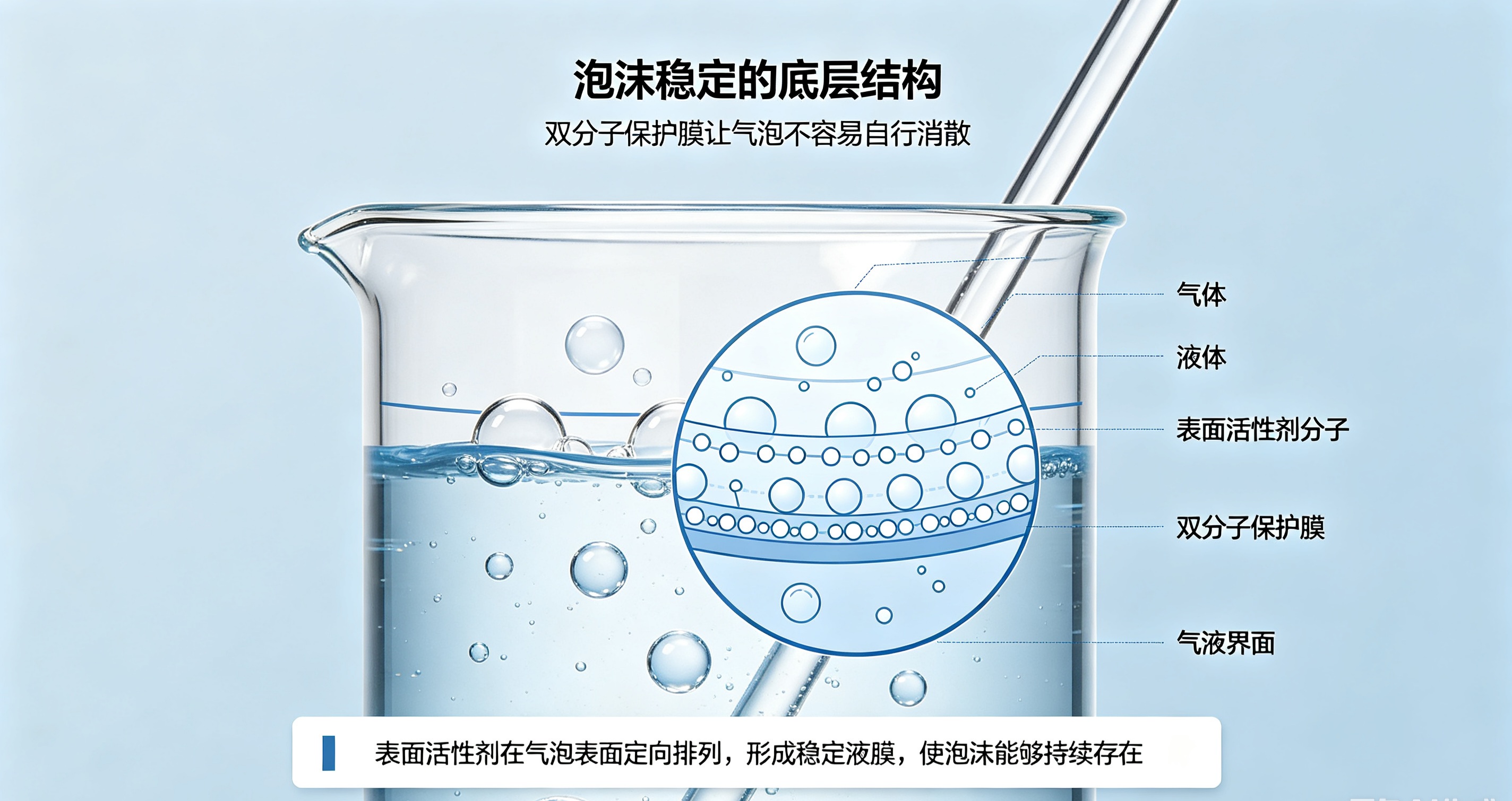 泡沫穩(wěn)定的底層結(jié)構(gòu)圖