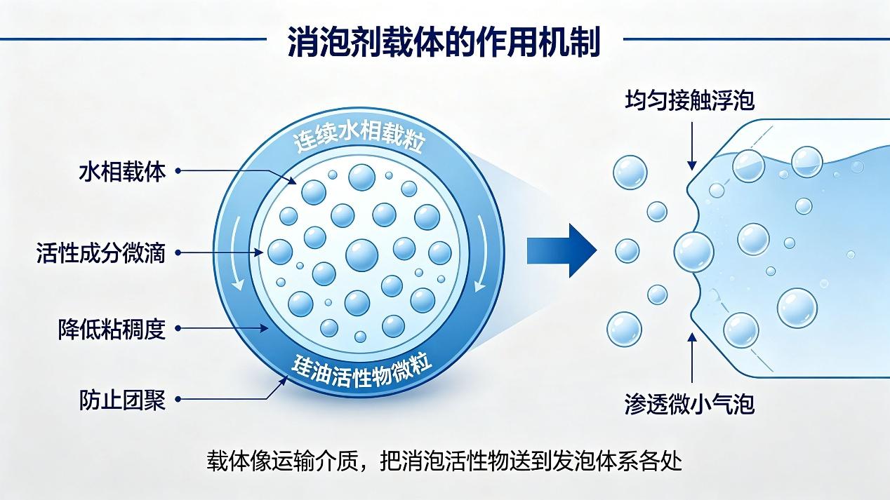 消泡劑的組成成分：載體