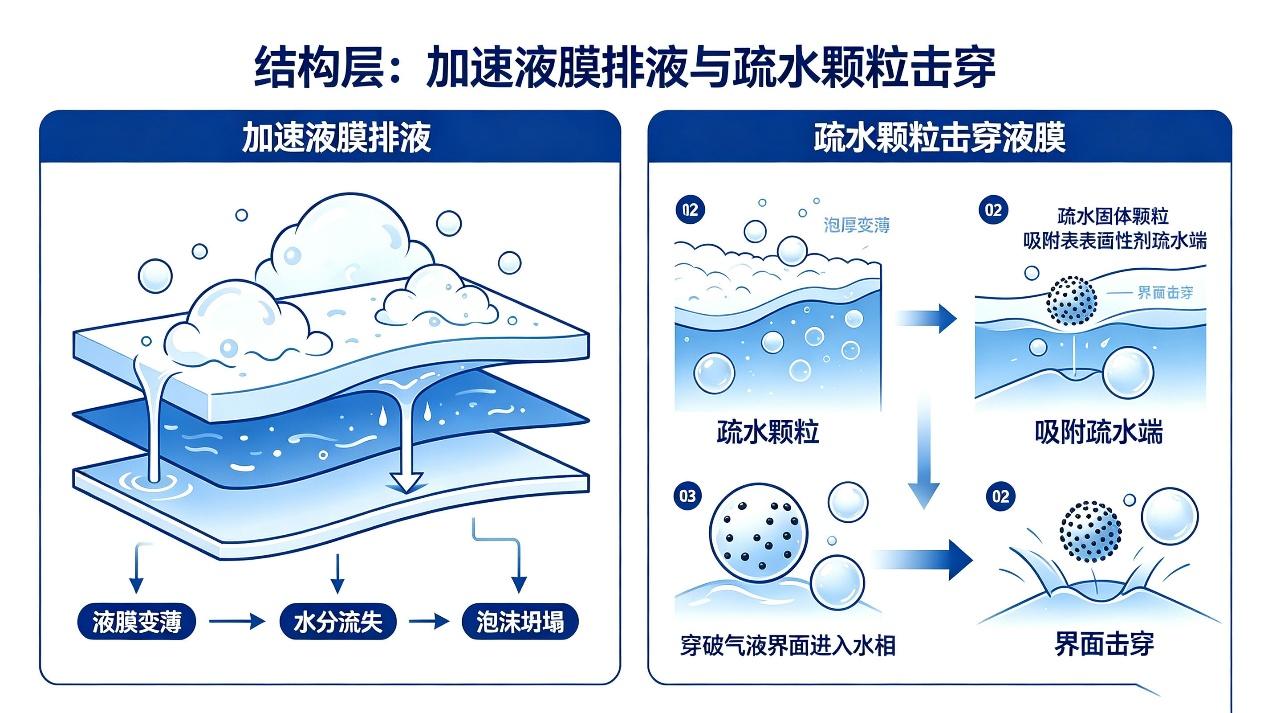 消泡劑的結構層面破泡