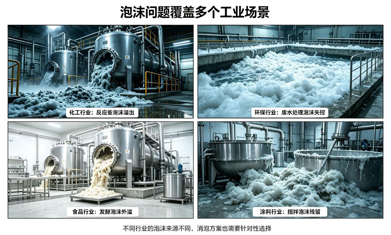 工業生產中常見泡沫問題