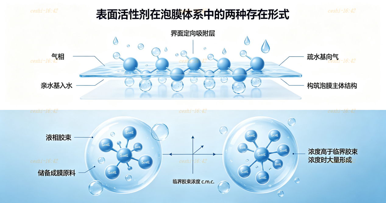 表面活性劑兩種形態示意圖