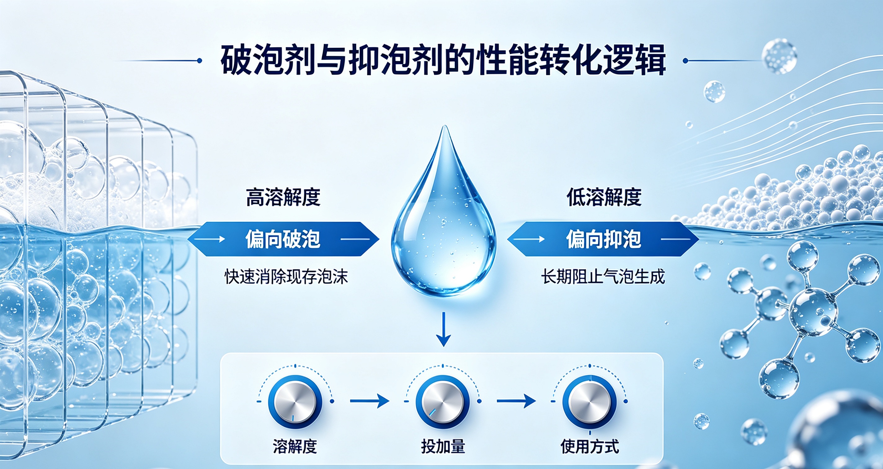破泡劑與抑泡劑的相互關系圖