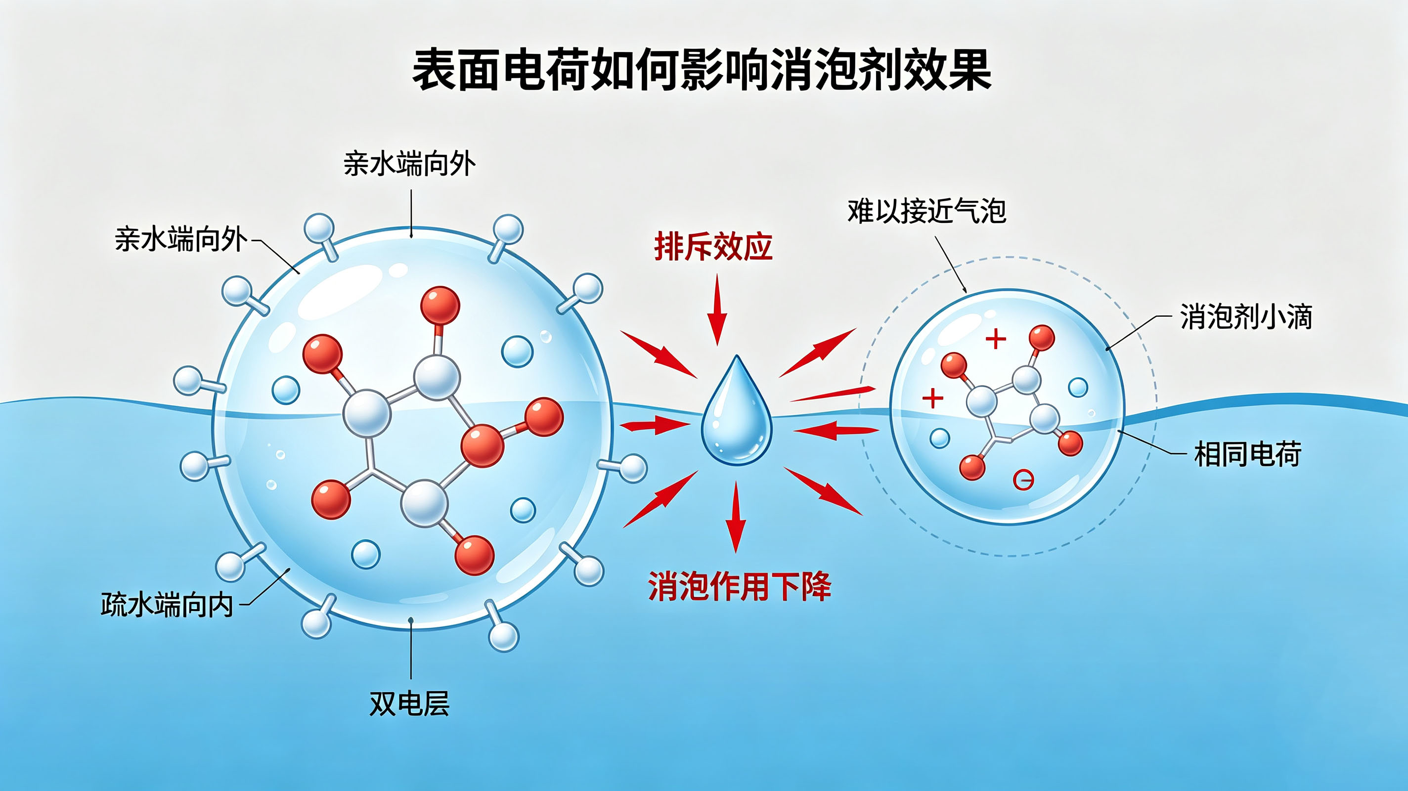 表面電荷如何影響消泡劑的效果